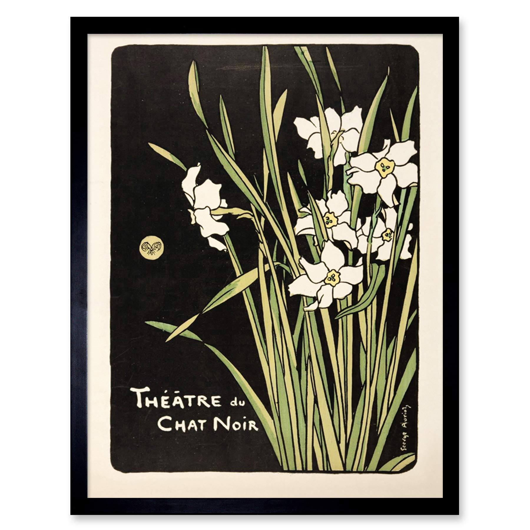 Wee Blue Coo Auriol Program Cover Theatre Chat Noir Art Print Framed Poster Wall Decor 12x16 inch