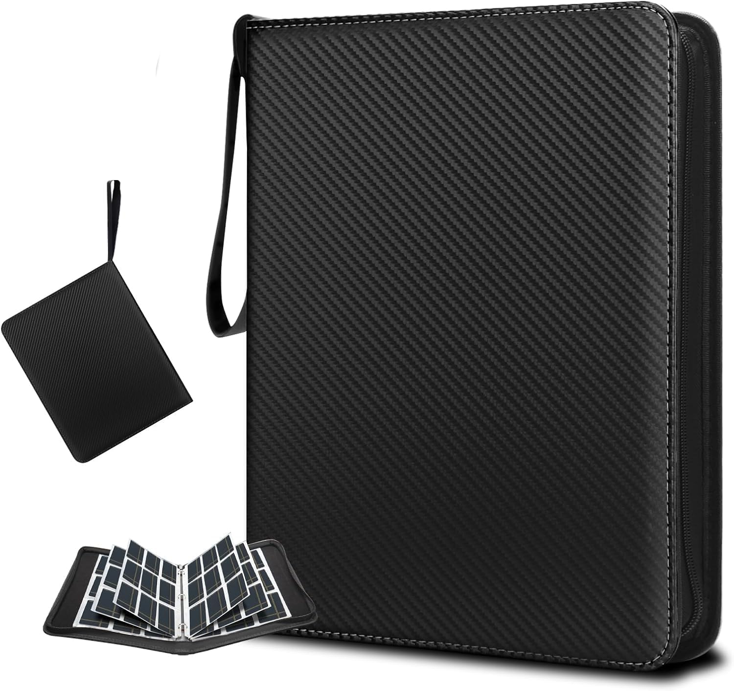 9 Pockets Trading Card Binder, 900 Pockets Card Binder with Sleeves Card Organizer,Cards Holder Collector with Zipper Baseball Card Binder for Sports Card and Kids Organized(Random colors styles)
