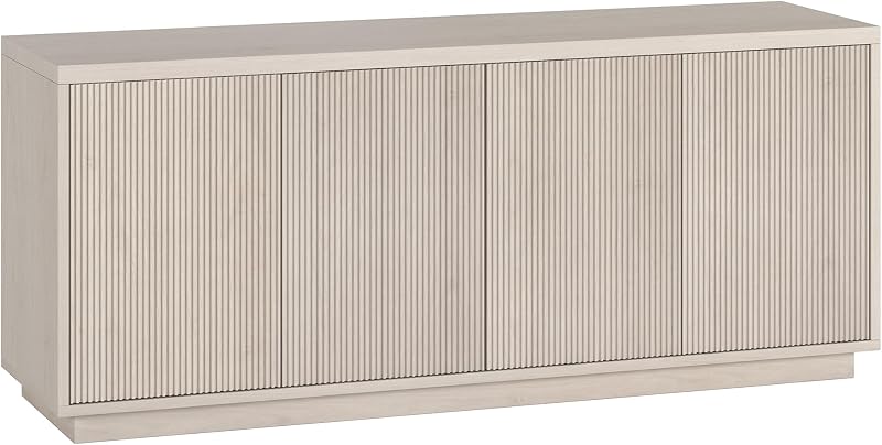 Henn&Hart 57" TV Stand for TVs up to 65", Beech White
