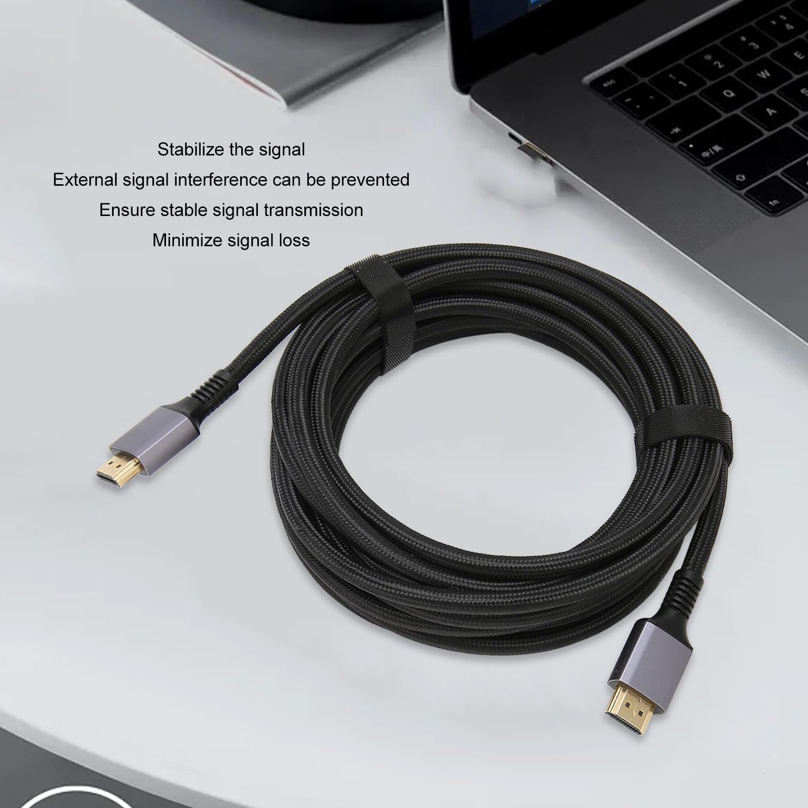 Fockety Cavo HDMI 8K, 8K a 60Hz Interfaccia Multimediale 4K a 120Hz Cavo Video HD, Conduttore OFC Puro Diametro Filo 16,4 Piedi 6,7 Mm Interfaccia Multimediale HD 2.1 Cavo per TV HD 8K