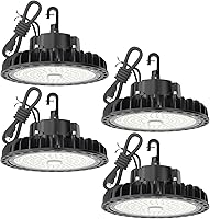 Vista 12 de HYPERLITE Luces LED High Bay de 100 W, 14,500 lm (145 lm/w) 5000 K, 1-10 V, regulable, cable de 5' con enchufe de 110 V, gancho de EE. UU., listado