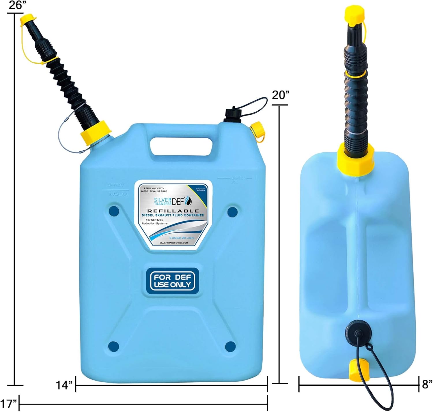 Oil & Gas DIESEL EXHAUST FLUID REFILLABLE Jug Silver Transfer STS0777