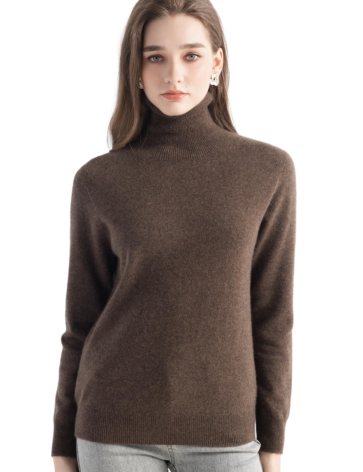 Chanyarn Women's 100% Pure Cashmere Turtleneck