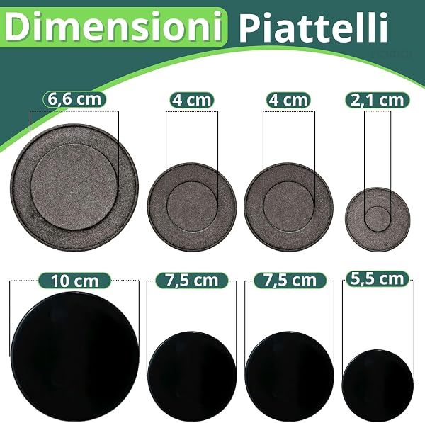 NAMAI - Set 4 Piattelli Per Fornelli a Gas, Compatibili con Ariston, Nardi, Whirpool, Ricambi Cucina a Gas, Facili da Installare (4 Piattelli) - 5