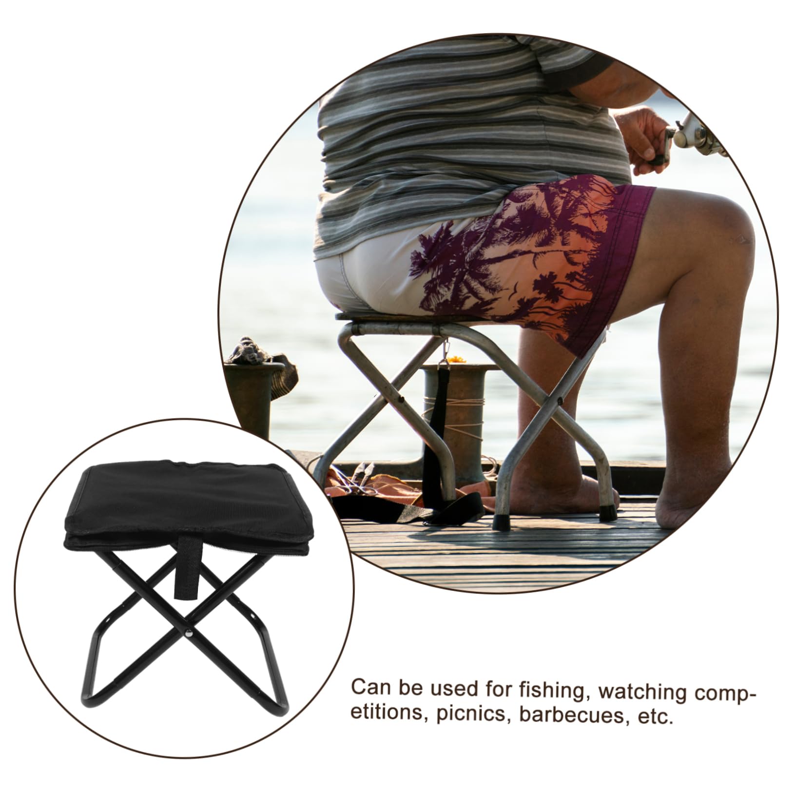 Sgabello Portatile Completamente Pieghevole Per Esterni Sgabello Pieghevole Portatile Multifunzionale Adatto Escursionismo e Picnic