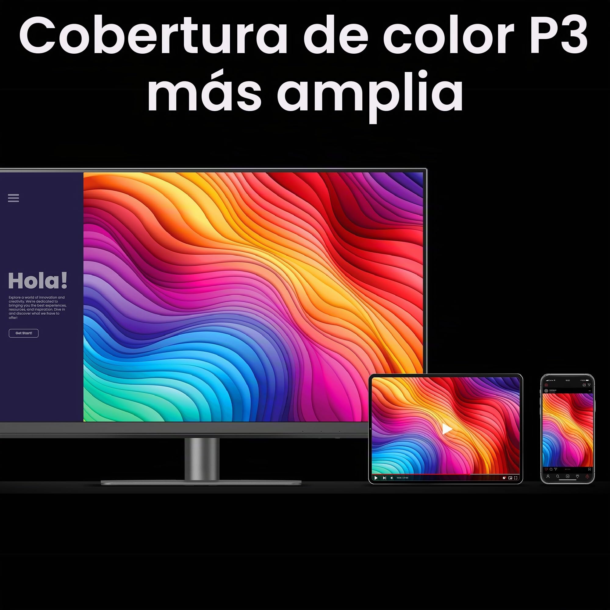 BenQ Creative Pro PD2706QN 27” 2K QHD (2560x1440) Monitor para diseñadores, IPS, 95% P3, 100% sRGB/Rec.709, USB-C 90W, 100Hz, calibración por Software, (MST), Panel Nano Matte antirreflejos