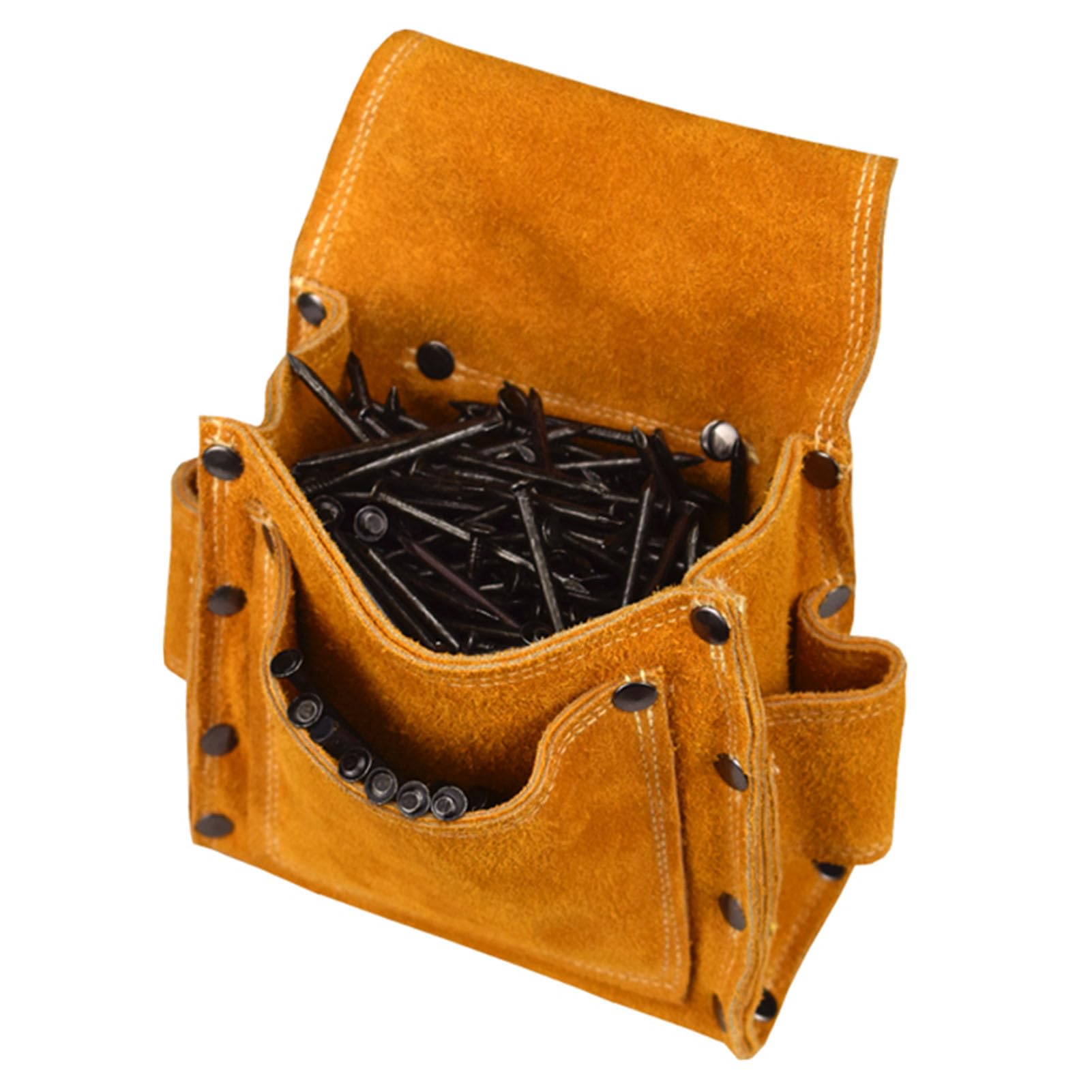 Waist Pocket Tool Bag Carpenter Nail Belt Portable for Construction Woodworking Yellow - Image 4