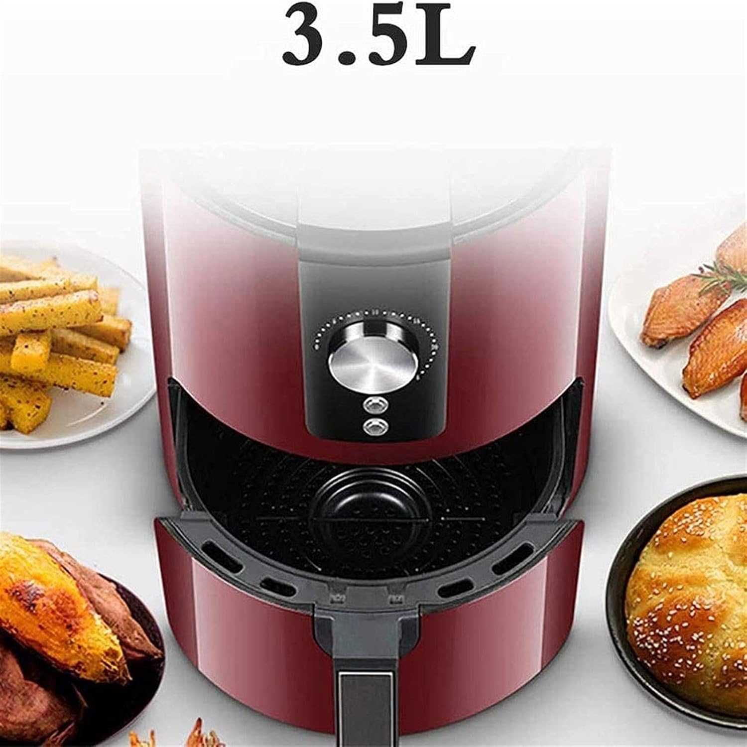 Air Fryer for Home Use 3.5 QT 1400W Electric Stainless SteelAir Fryer No Oil Toaster Oven Electric Deep Fryer Chicken Pizza Cooker Preheat Knob Control Every Family 71O+RpSOdIL. AC SL1500