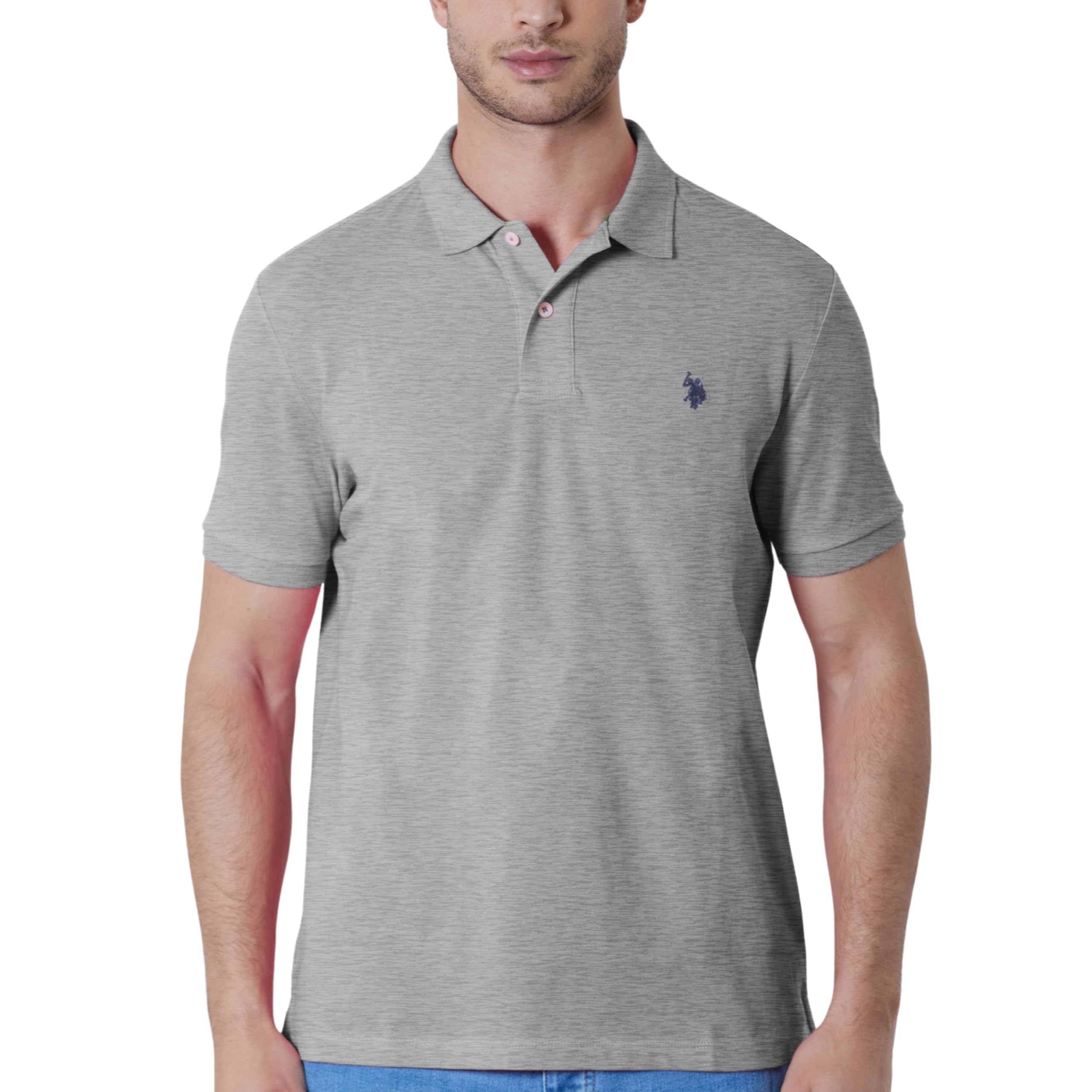 U.S. Polo Assn. Men's Classic Polo Shirt, Heather Grey, Medium