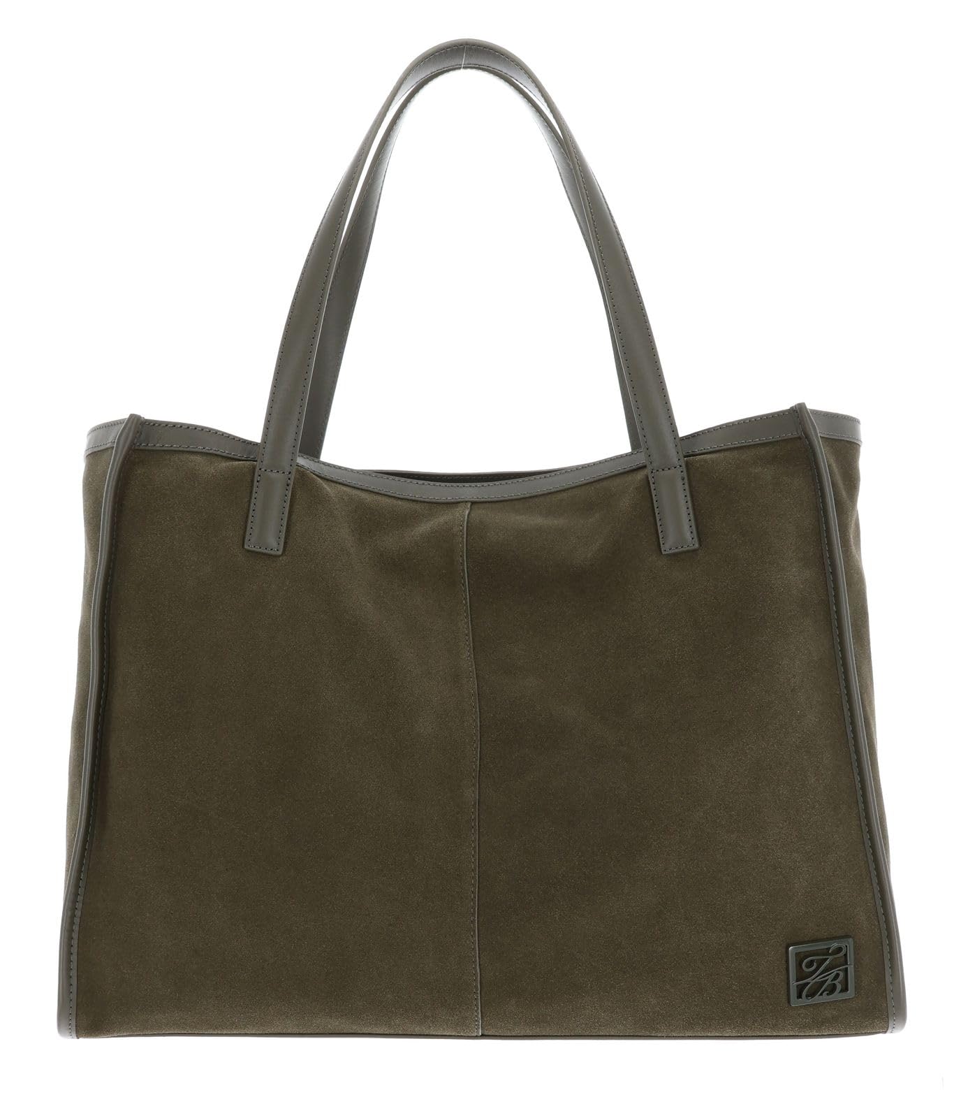 Ted Baker Women's S281734DK-GREENO/S TB Script Detail Large Suede Tote, DK-Green
