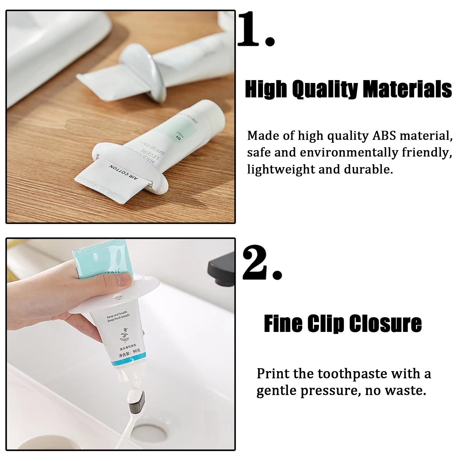 Tsathoggua 6 Pcs Toothpaste Tube Squeezer, Tube Squeezers for Bathroom Practical Toothpaste Squeezer, Toothpaste Clips - Image 4