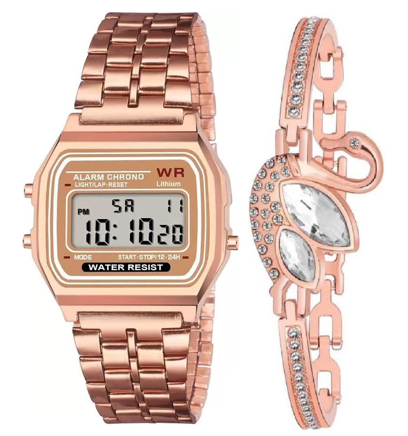 Giffemans Analogue Quartz Chian Watch with Gift Bracelet for Women or Girls and Watch for Girl or Women (Rose Gold) (Gasio and Duck) (B0CP54DL9H) Amazon Price History, Amazon Price Tracker