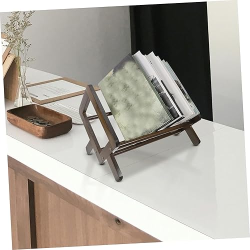Miniatura 5 de Organizador de escritorio de estilo retro compacto para libros y revistas, fácil montaje para el hogar, oficina, dormitorio, sala de estar y fácil