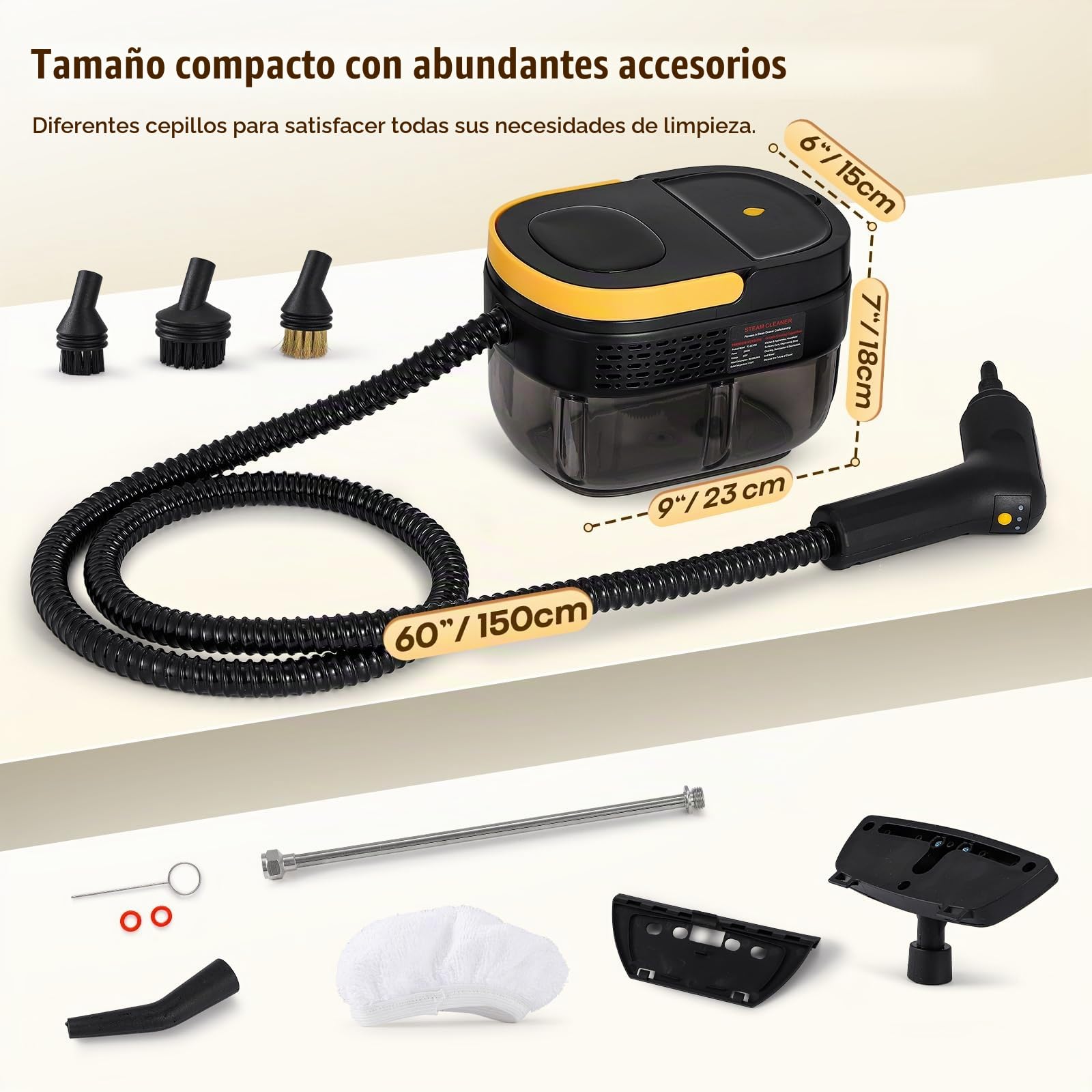 Moongiantgo Limpiador a Vapor Portátil a Alta Temperatura&Presión 1500W