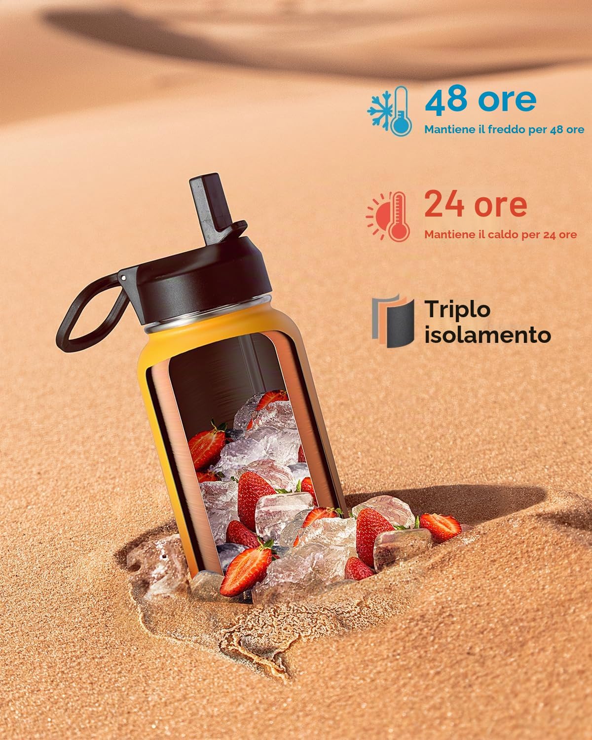 Coolflask Bottiglia da in acciaio inossidabile con isolamento