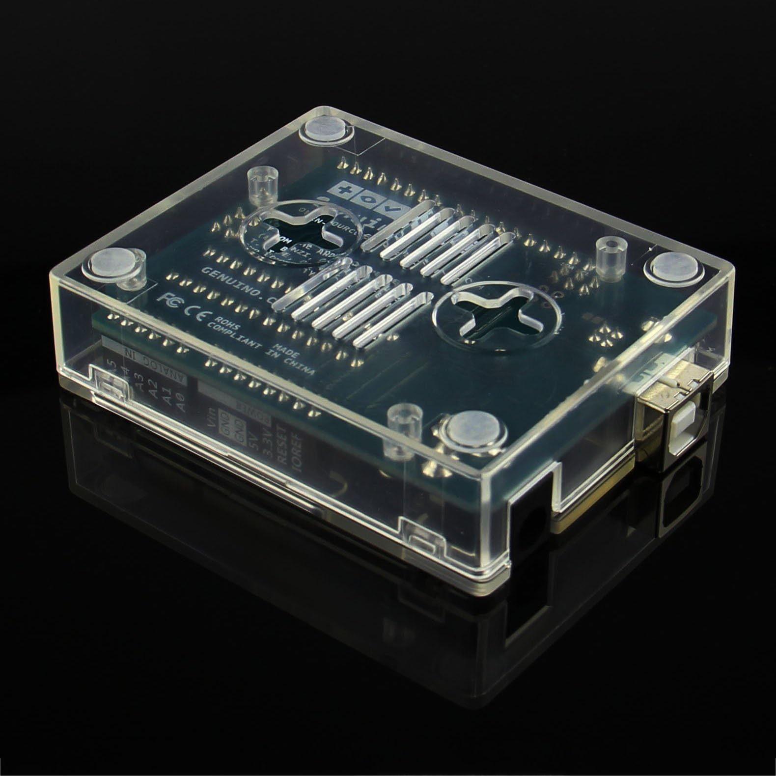 Custodia Trasparente Protettiva Per Arduino UNO E Schede Compatibili - ABS ROHS - Foto 4