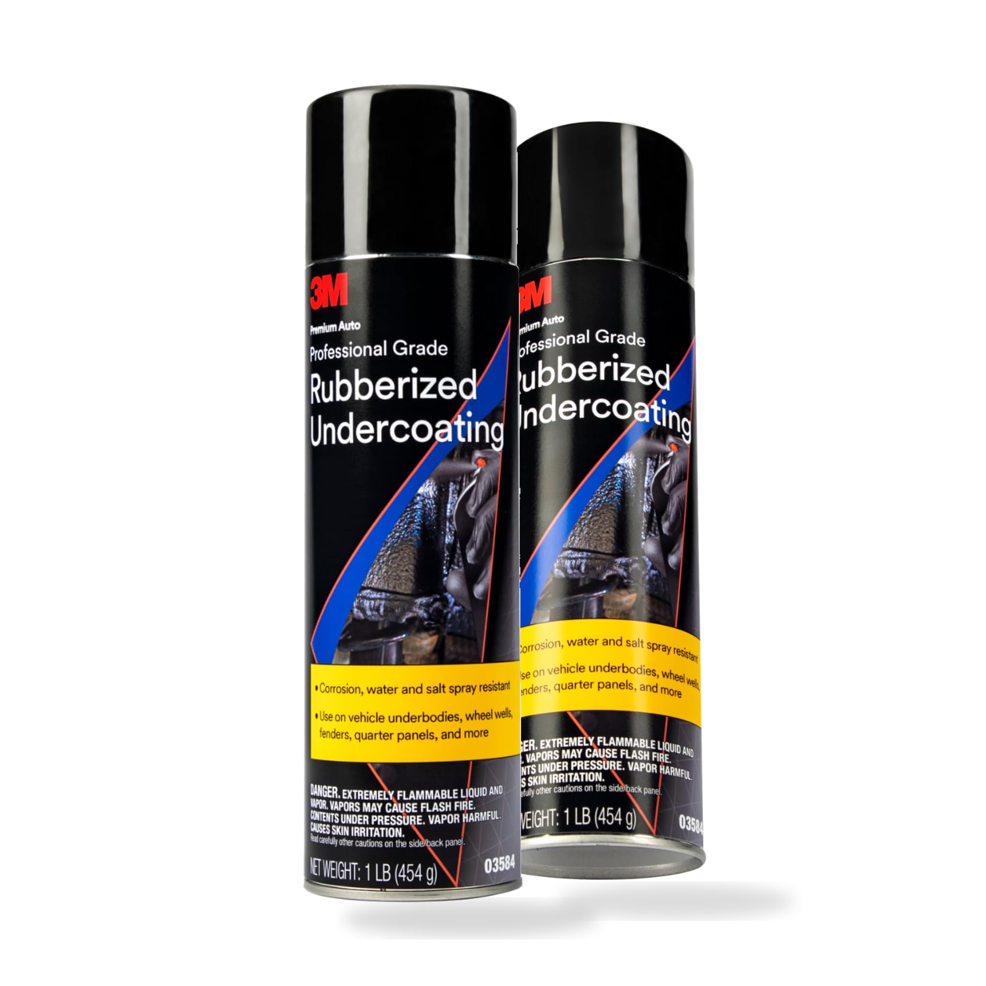 3M Professional Grade Rubberized Undercoating 03584, 16 oz Aerosol, 2 Pack