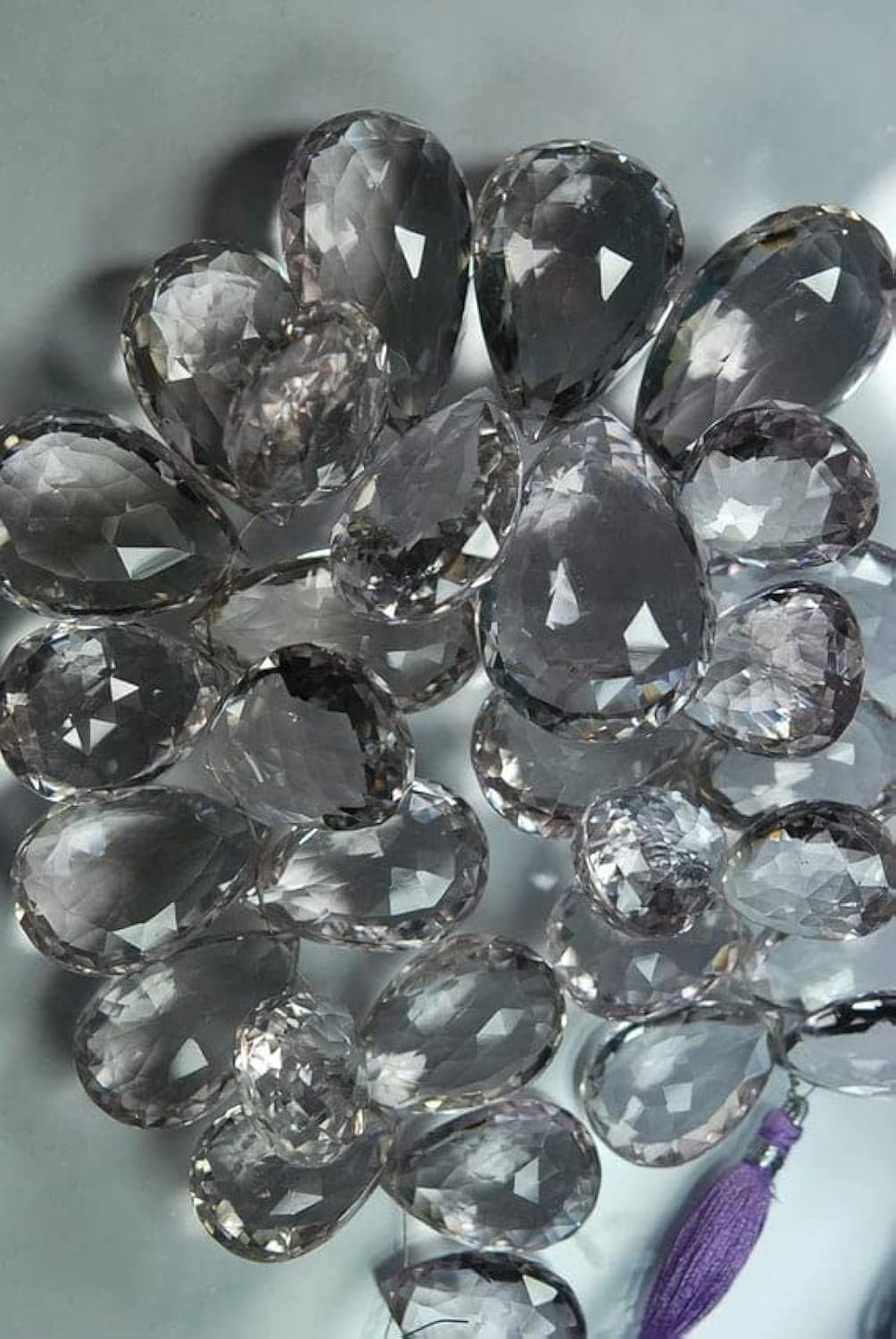 Améthyste rose du Brésil LKBEADS 1755 carats briolettes poire géantes 41-26mm