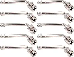 Ejoyous Haste de válvula de pneu de caminhão, 10 peças de hastes de válvula de pneu automotivo de 60 graus adequadas para rodas de alumínio Alcoa de 57 cm 62 cm, substitui OE