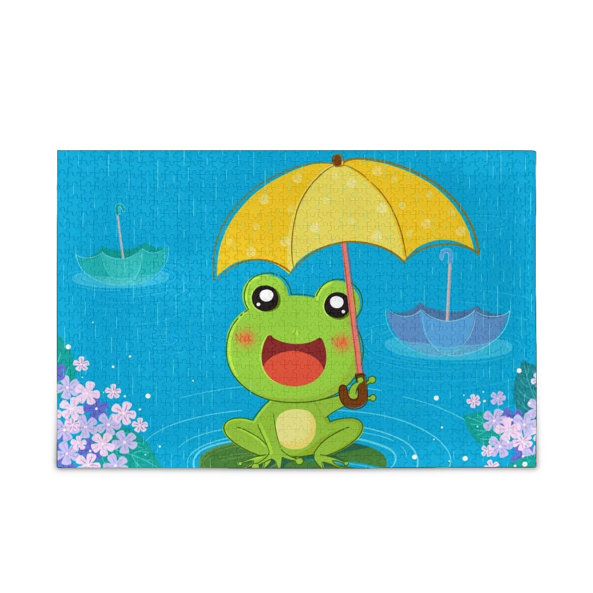 Amazon Co Jp 1000ピース ジグソーパズル カエル 雨 花 パズル 子供 おもちゃ 知育玩具 大人 友達 ゲーム ギフト 誕生日 おとな向け プレゼント 贈り物 難易度 暇つぶし 楽しみ レジャーパズル Toys