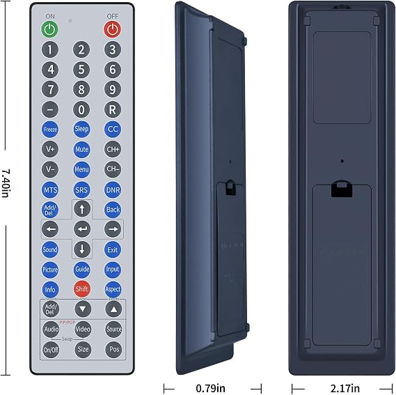 ZWP WR-01 Replacement Remote Control fit for All SunBrite Outdoor Smart TV SB-V-43-4K-BL SB-V-55-4K-BL SB-V-65-4K-BL SB-V-75-4K-BL SB-S2-43-4K SB-S2-55-4K SB-S2-65-4K SB-S2-75-4K SB-V-43-4KHDR