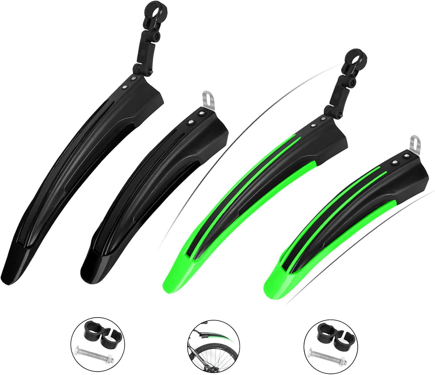 NICEDACK MTB Schutzbleche Set - 4-teilig Für 20-29 Zoll Mountainbikes & Fat Bikes | Leicht & Robust