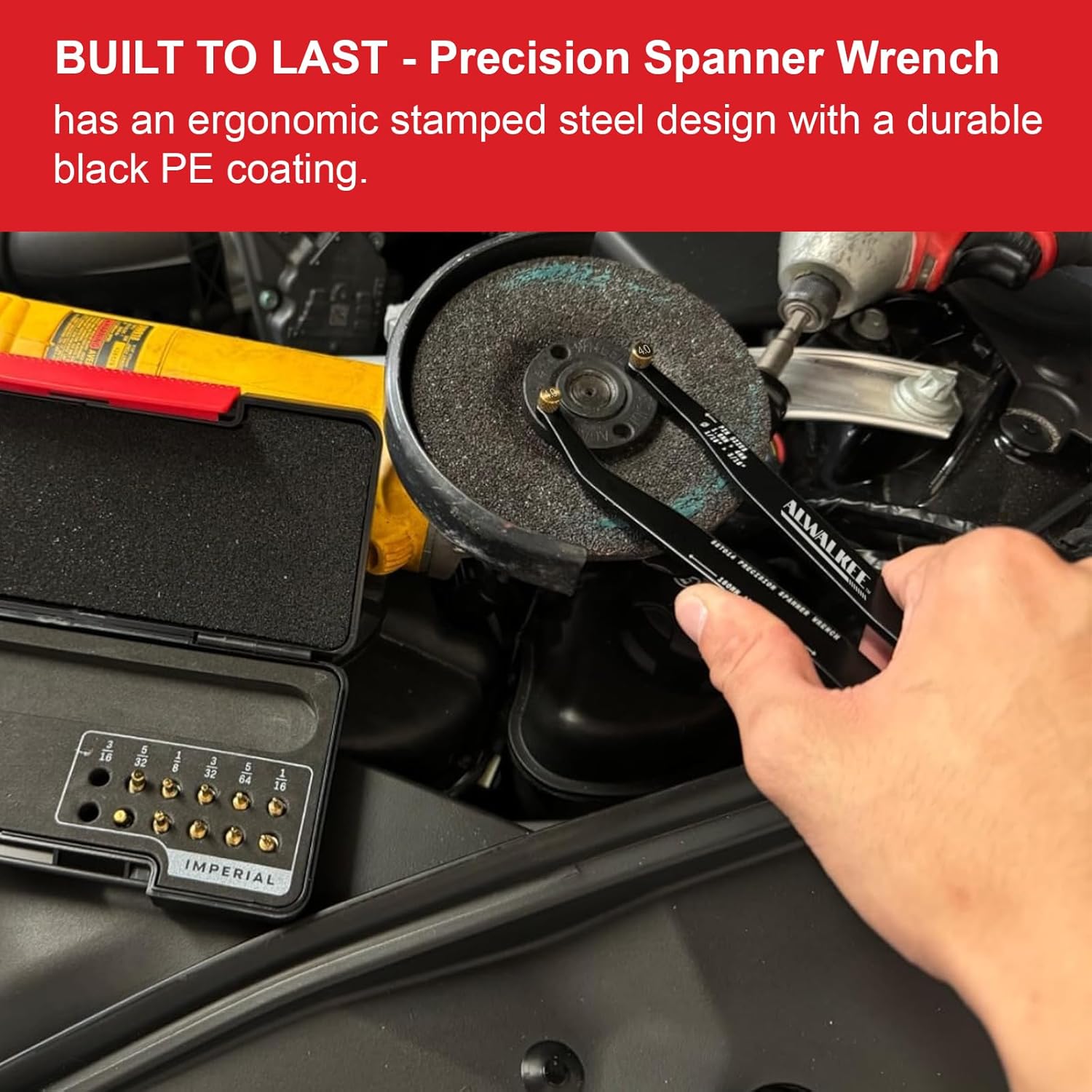 25-Piece Pin Wrench Set with Case, Precision Spanner Wrench - Adjustable Hook Spanner for Bearings, Pulleys & Obscure Fasteners - Metric & Imperial Steel Pins, 160mm Arms, 180° Rotation