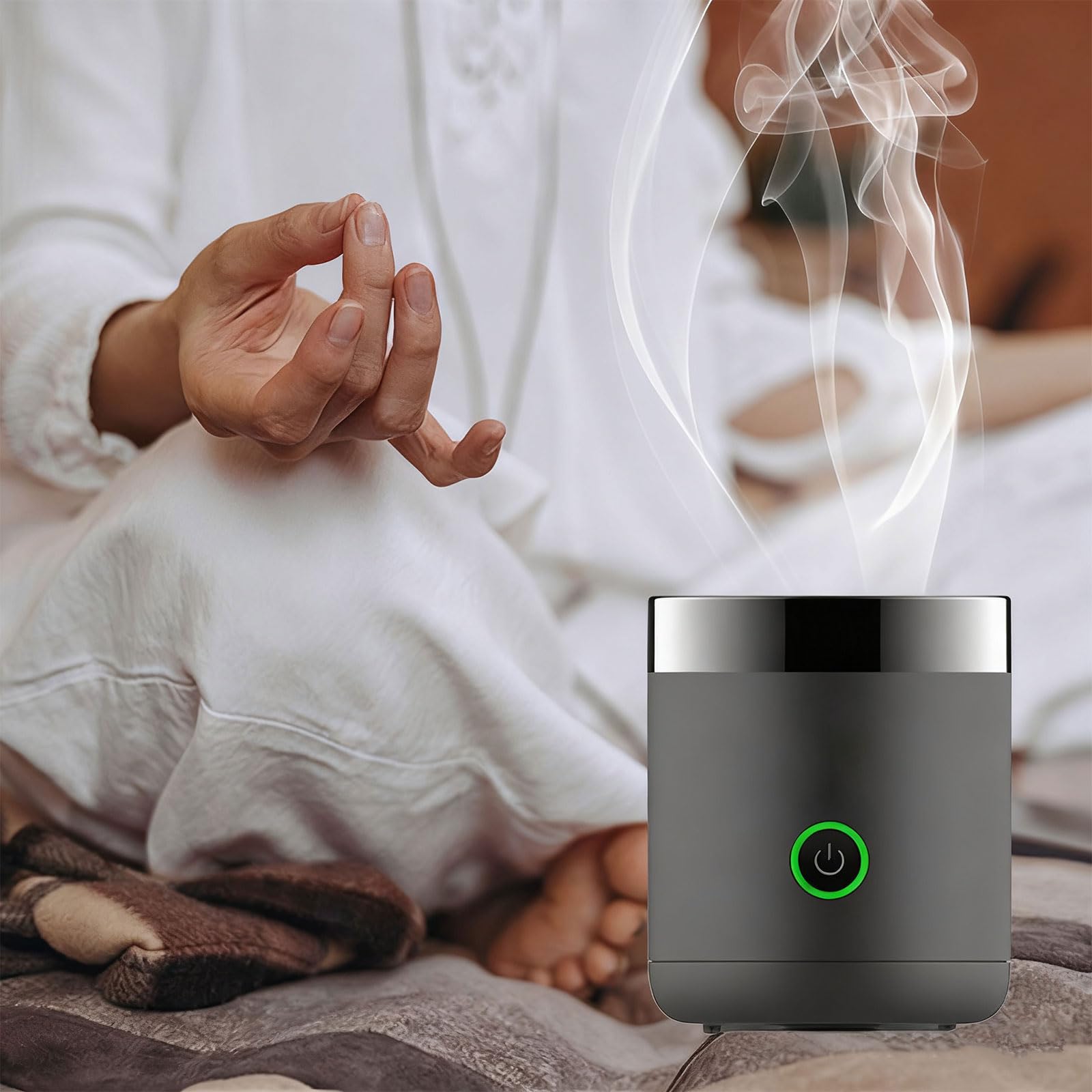 Compatto, senza fiamma, riscaldamento per aromaterapia, ceramica veloce, design caldo e ricaricabile, per viaggi, decorazione della camera da letto, diffusore di aromaterapia USB ricaricabile