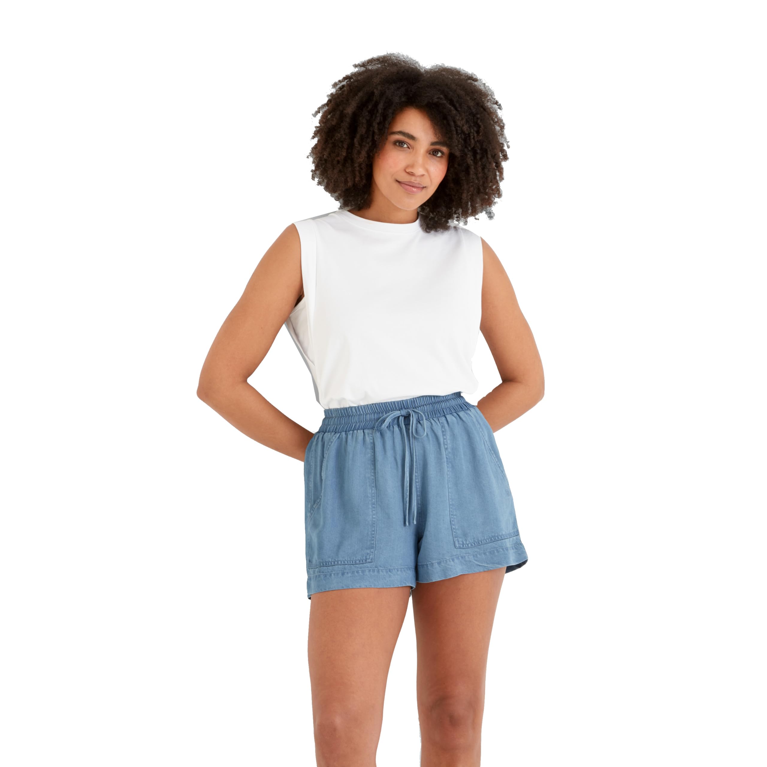 TOG24 Women's 'Jessia' Tencel Lyocel Shorts in Baby Blue | Size: 12