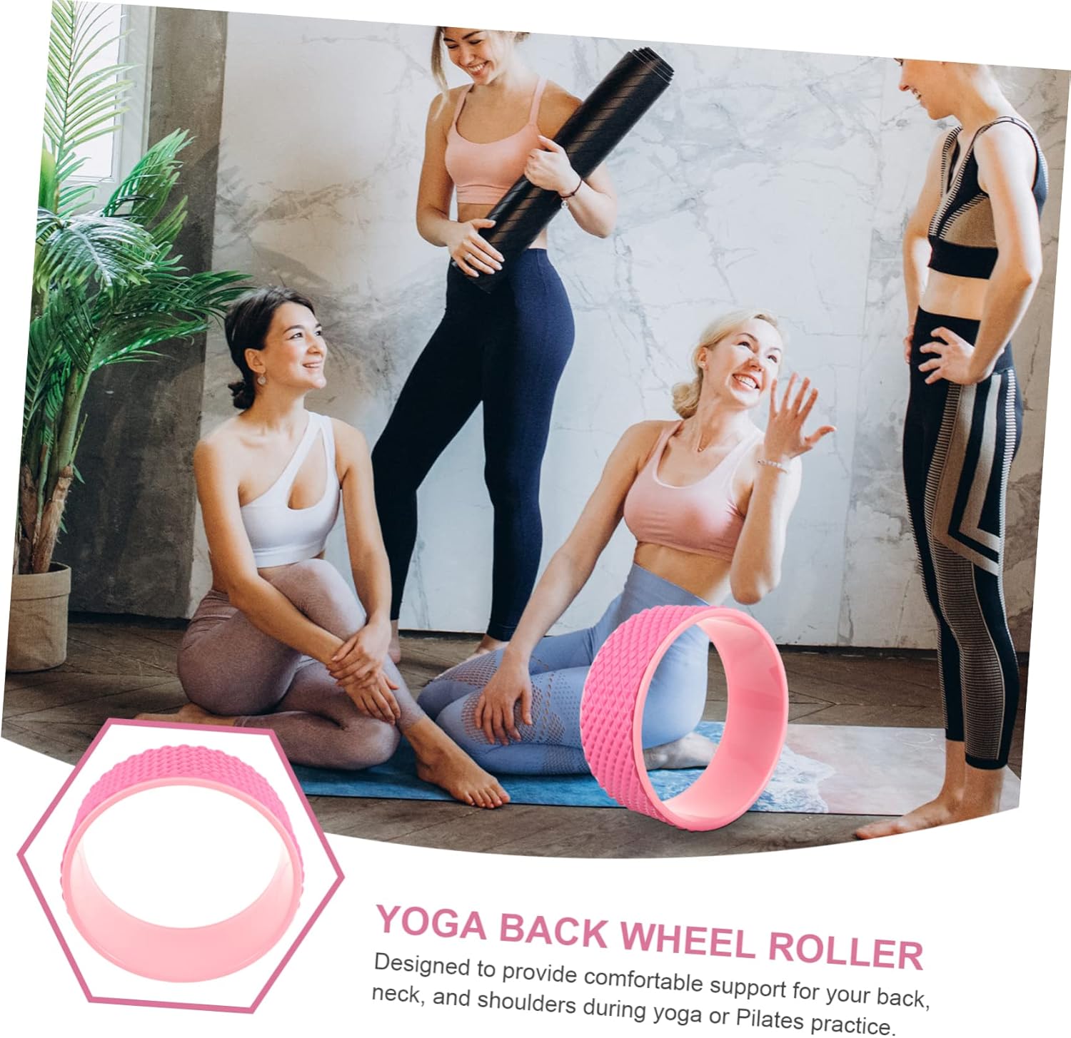 Yoga Wheel Roller Yoga Equipment for Back Pain Relief Stretching Spine Ab Wheel Roller Fitness Supplies