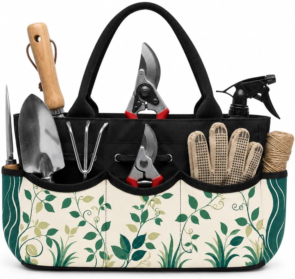 Climbing Vine Lattice Garden Tool Bag Organizer for Summer Potting Shed