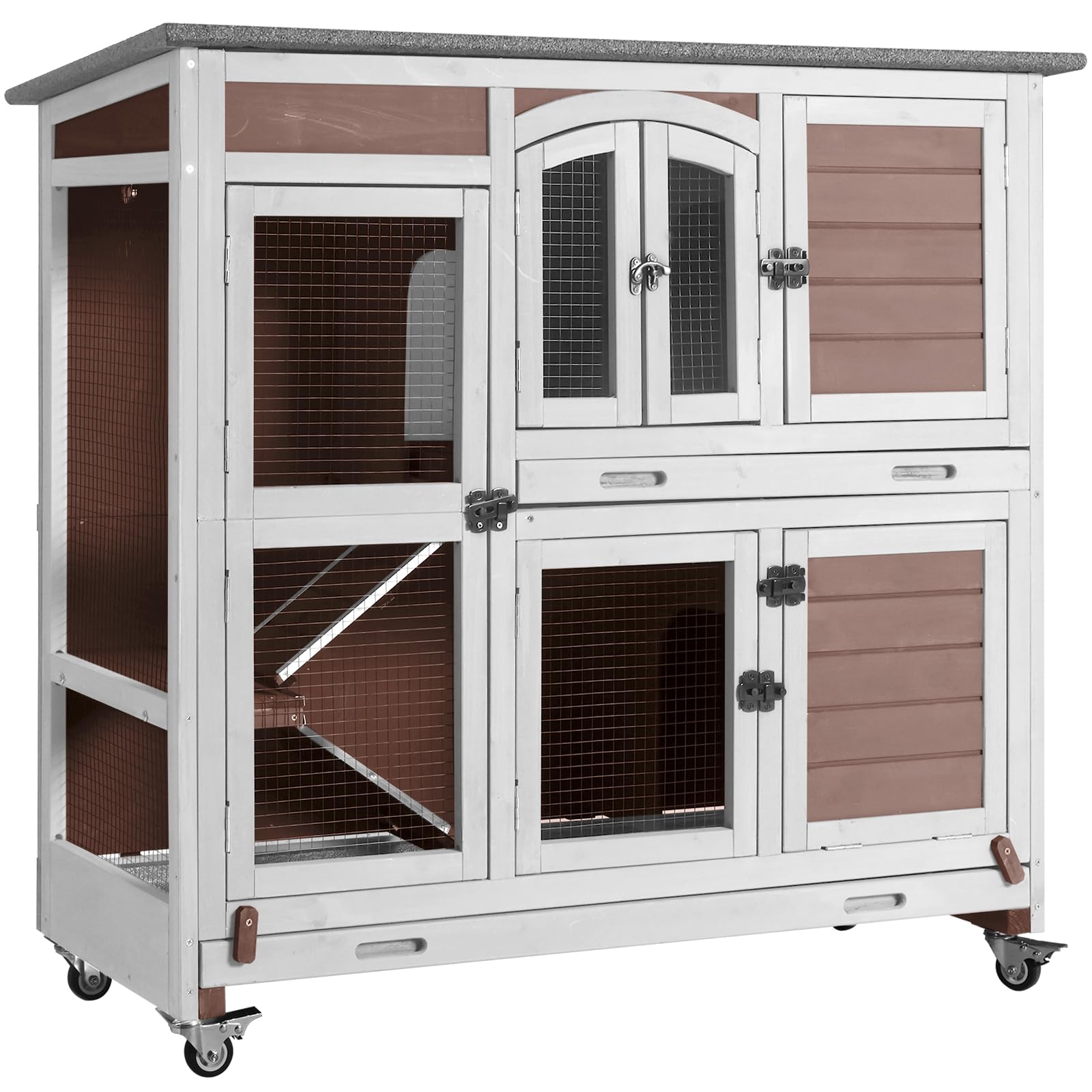 Aivituvin Rabbit Hutch with Wheels