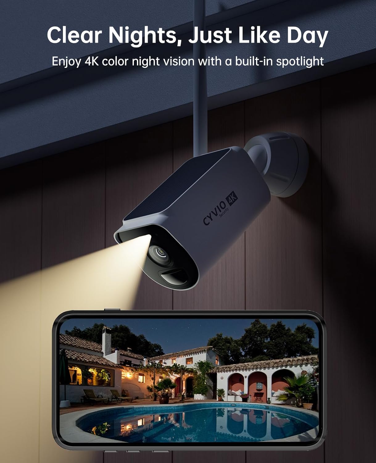 8MP Solar Security Cameras Wireless Outdoor, Home Security Camera System, 2pcs 4K Security Camera with Solar Panels, Color Night Vision, PIR Motion Detection, Halow 900MHz Wi-Fi, No Subscription