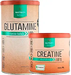 Kit Nutrify - Glutamine 500g + 100% Creatine Creapure 300g - Combo