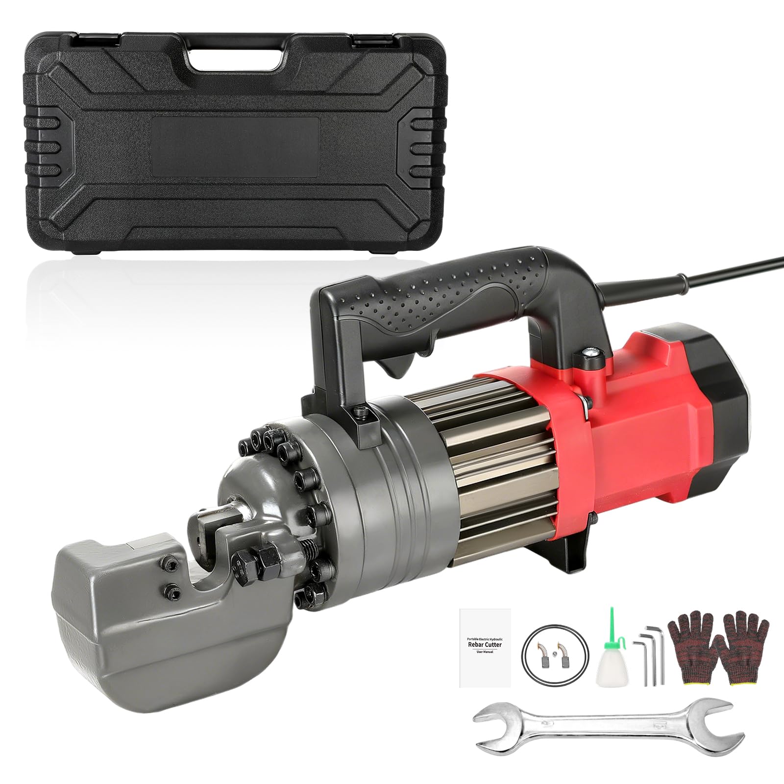 Elektryczny hydrauliczny nóż do prętów zbrojeniowych 7/20.3 cm 1400 W, przenośny nóż do prętów zbrojeniowych 3-4s prędkość cięcia 4-22 mm #7 3/20.3 cm 5/20.3 cm do 2.2 cm Rebar / Stal, RC-22, z łatwym