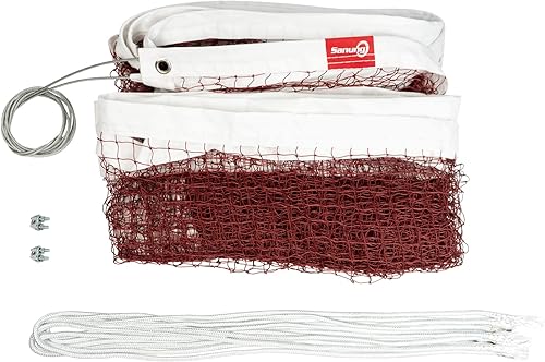 Miniatura 7 de Sanung Red de bádminton, de 20 x 2.5 pies, de tamaño estándar, de repuesto para interiores y exteriores, red de malla portátil a prueba de clima