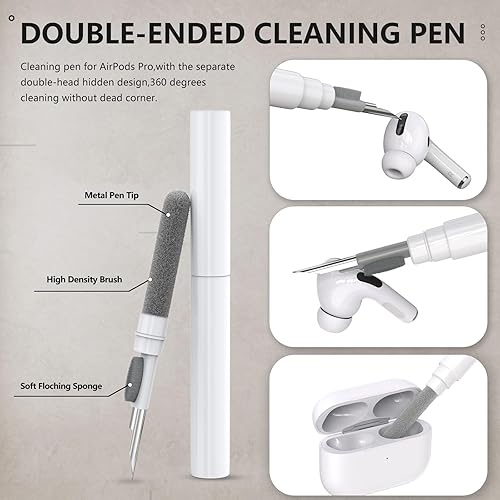 Miniatura 3 de 7 en 1 moda lujo PU a prueba de golpes antideslizante cubierta protectora accesorios conjunto para Airpod Pro (marrón-2)