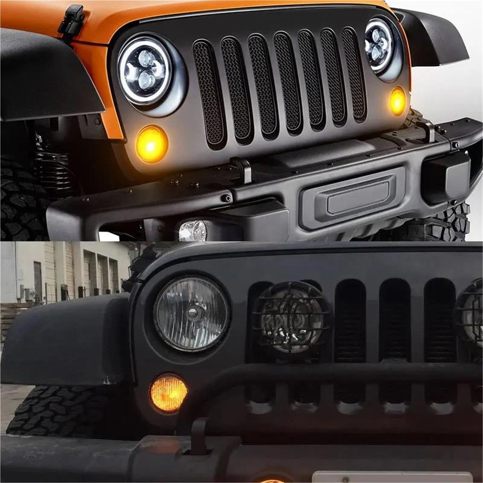 Indicatori Direzione Per Jeep Per Wrangler 2014-2017 Lampadina Indicatore Direzione Paraurti Anteriore 68200290AA Spia Laterale Griglia Anteriore 68200291AA Indicatore Laterale(2pcs Left and Right)