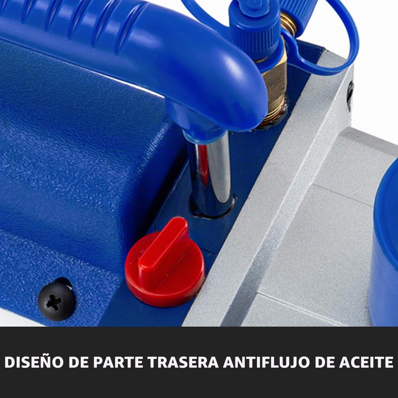 VEVOR Mophorn Bomba de Vacío, 2.5 CFM para Aire Acondicionado, 1.440 RPM Bomba de Vacío de Etapa Única, Juego de Bomba de Vacío con Capacidad de Aceite 220 ml para Doméstico e Industria, Azul