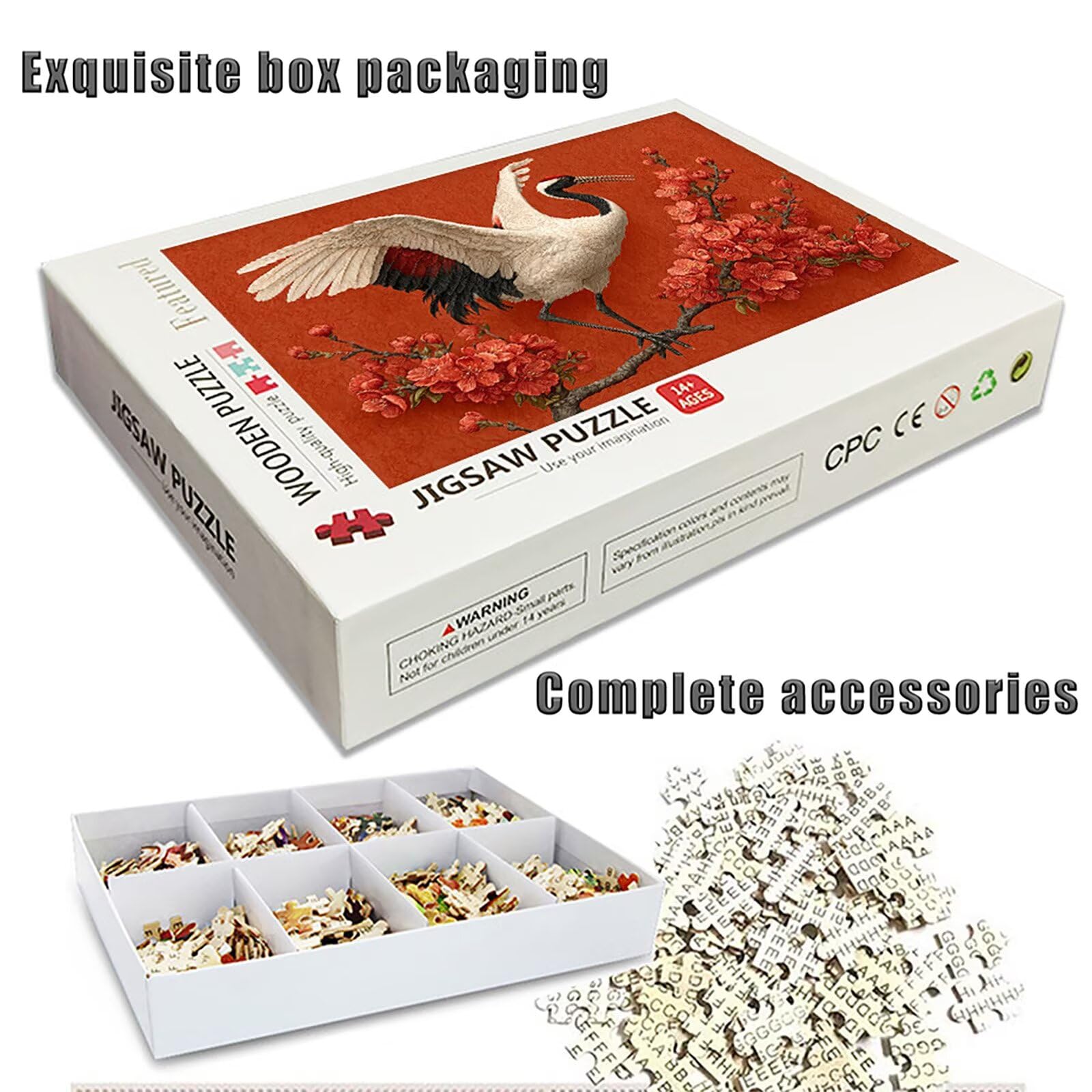 Puzzle Arte con Scatola Flower, Ala Puzzle Legno 5000 Pezzi Adulti 156x105cm, DIY Classici Gioco, Attività di Intrattenimento ad Alta Difficoltà, Jigsaw Per Tutta La Famiglia, Regalo Donna, D-5897