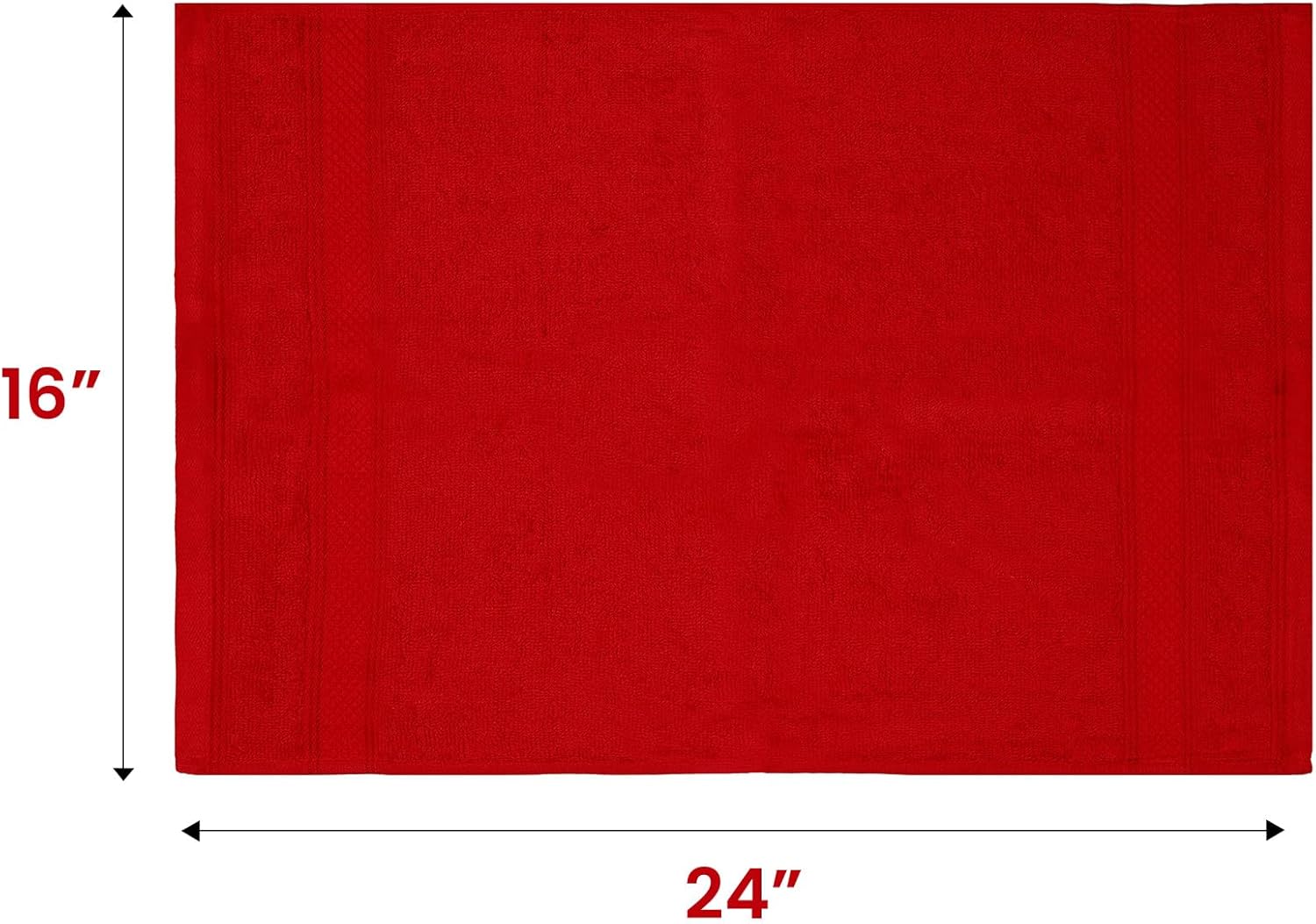Casa Lino 100% Cotton Hand Towels for Bathroom - Soft, Highly Absorbent & Quick Dry Kitchen Towels - Gym Towel Set - Travel Towel Set - 16"x24" - Pack of 4 - (Red),