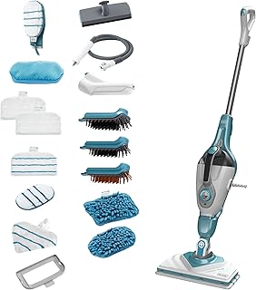 BLACK+DECKER Fregona a vapor y limpiador de mano multifunción 10 en 1 con guante y accesorios STEAMitt, BHSM1615DAM-QS
