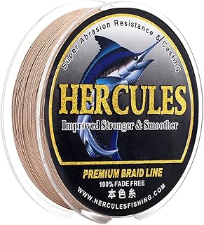 Sponsored Ad - HERCULES Braided Fishing Line, Not Fade, 109-2187 Yards PE Lines, 4 Strands Multifilament Fish line, 6lb - ...