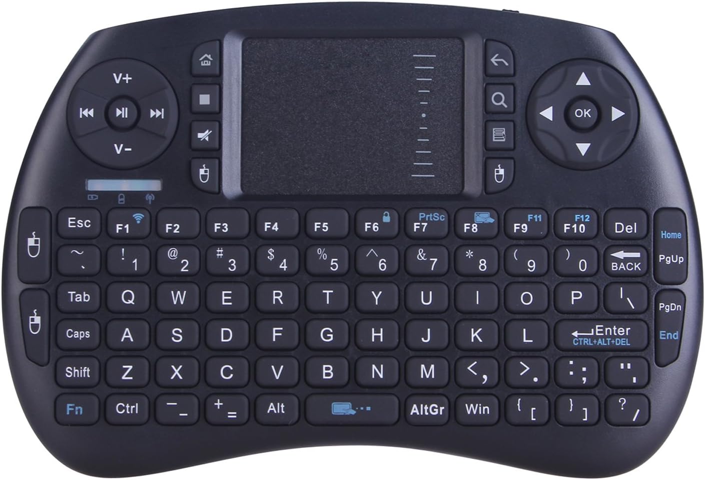 2.4GHz Mini Wireless Keyboard Touchpad Mouse Combo with Rechargeable Battery for PC, Pad, Android TV Box, Raspberry pi 3 and more