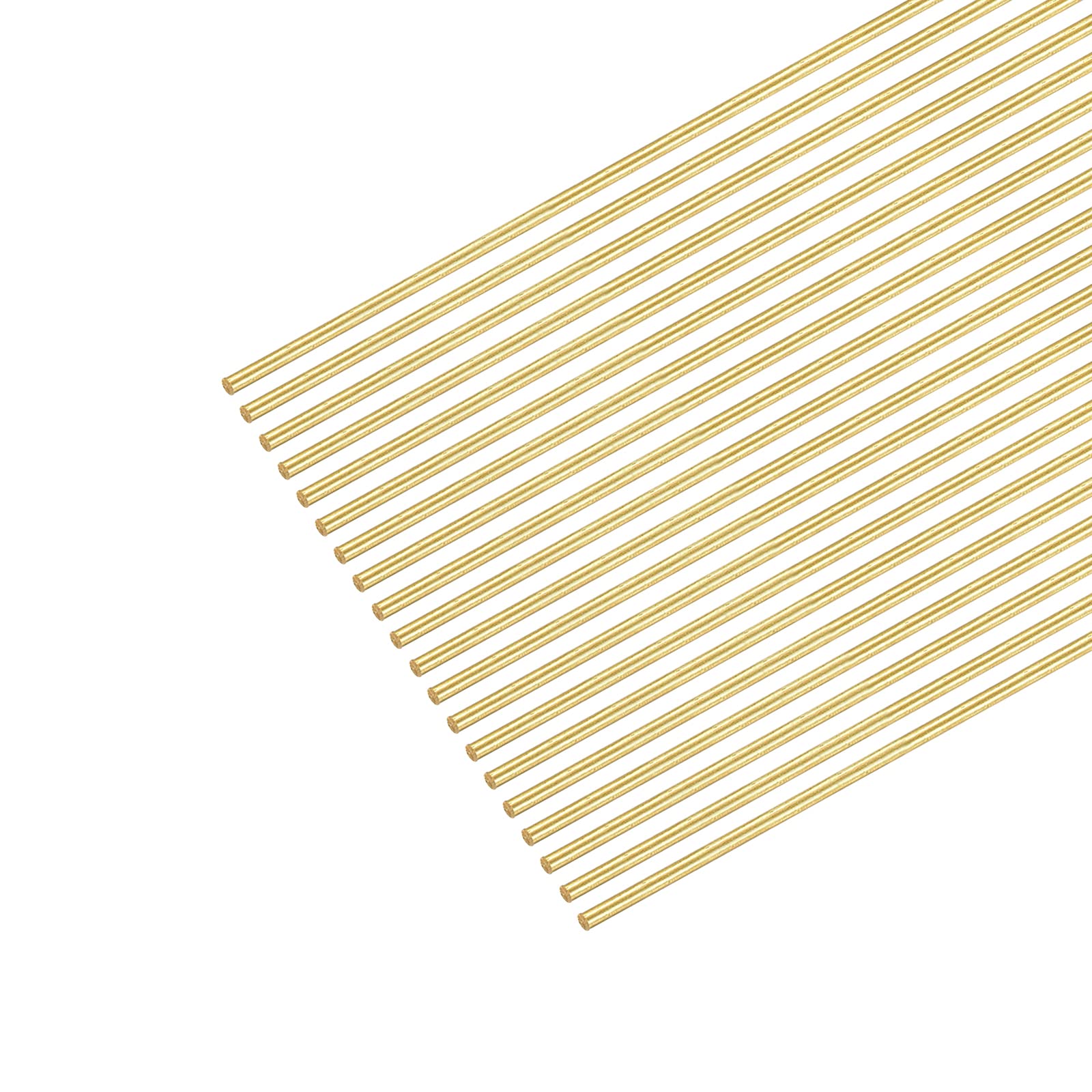 MECCANIXITY 0.6mm x 400mm, Brass Round Wire, Solid Brass Wire, Assorted Half Hard Wire for DIY Jewelry Making,Pack of 20