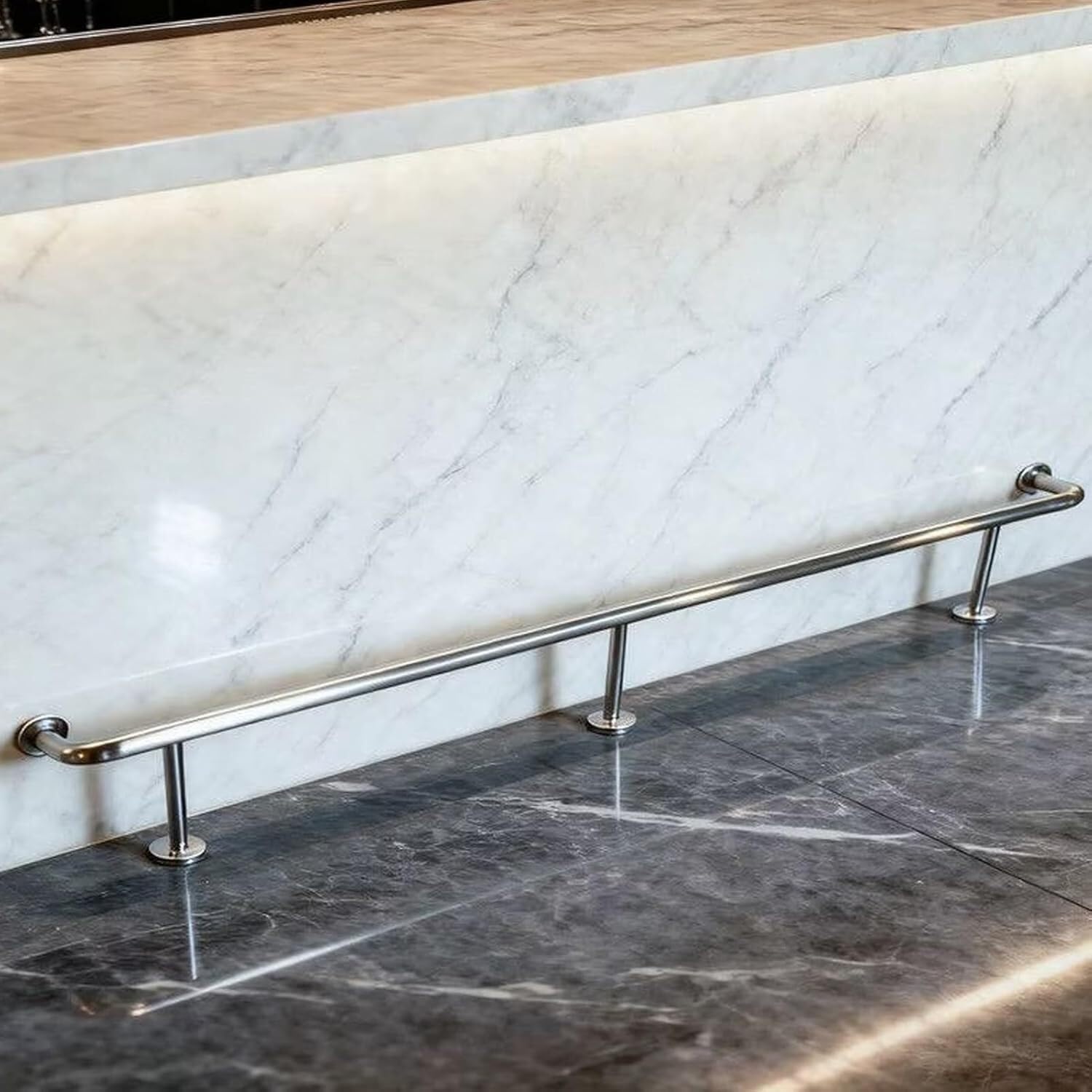 LXXW Bar Foot Rail Foot Rail for Bar and Kitchen Island Under-Counter Footrest for Comfortable Seating(2.5M/8.20FT)