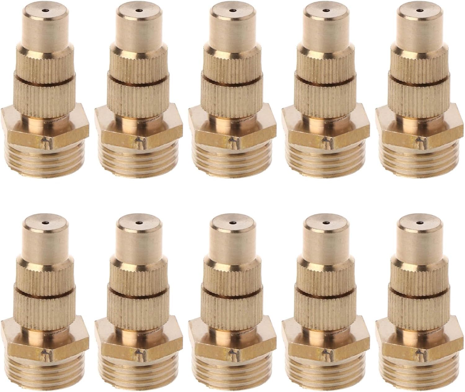 SOHNVWTGD 1/2" Adjustable Spray Misting Nozzles Brass Spray Head Agricuural Irrigation Atomizer Tool for Landscapings Gardenings