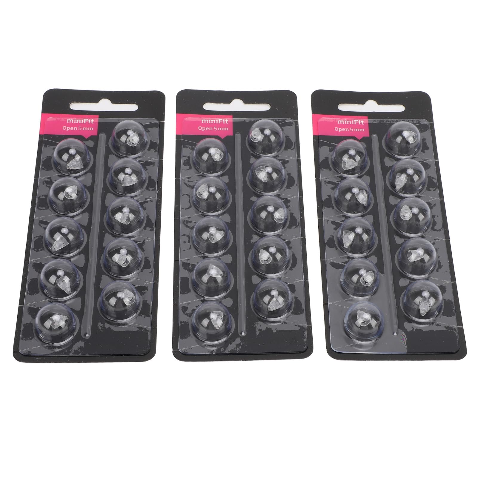 30 Uds. Cúpulas de Repuesto para Ayudas de Sonido para MiniFit, Doble Ventilación, Cúpulas Abiertas de Silicona Antiestática de una Sola Capa, PES A02 (5mm)