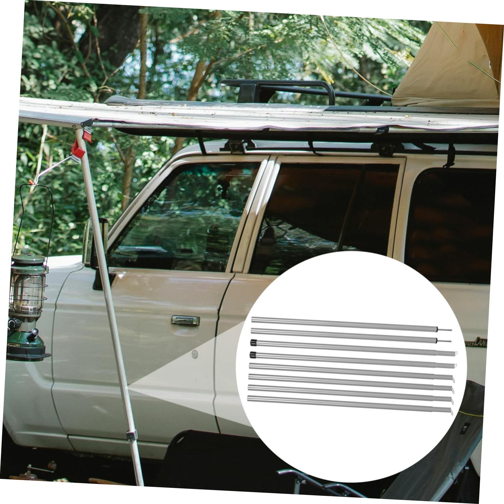 Abaodam Kit de Remplacement de Poteaux de Réglables pour Camping Activités de Plein Air Poteaux de Support pour Abri Fabriqués Stable