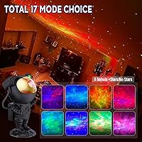 Vista 3 de Proyector de estrellas de astronauta, luz de galaxia, proyector de 360° Space Man Buddy Proyector de cielo LED luz nocturna espacial luz espacial